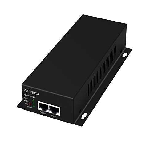 Gigabit PoE Injector Adapter, PoE+ Injector 30W ，Gigabit Power Over  Ethernet Plus Injector，10/100/1000Mbps IEEE 802.3af/at Compliant, Up to 100  Meters